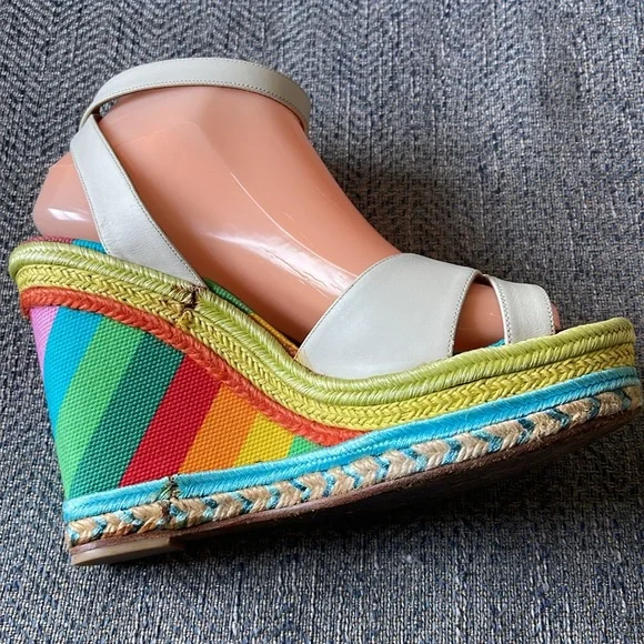 Valentino rainbow espadrille wedges Size: 39 - Picture 9 of 16